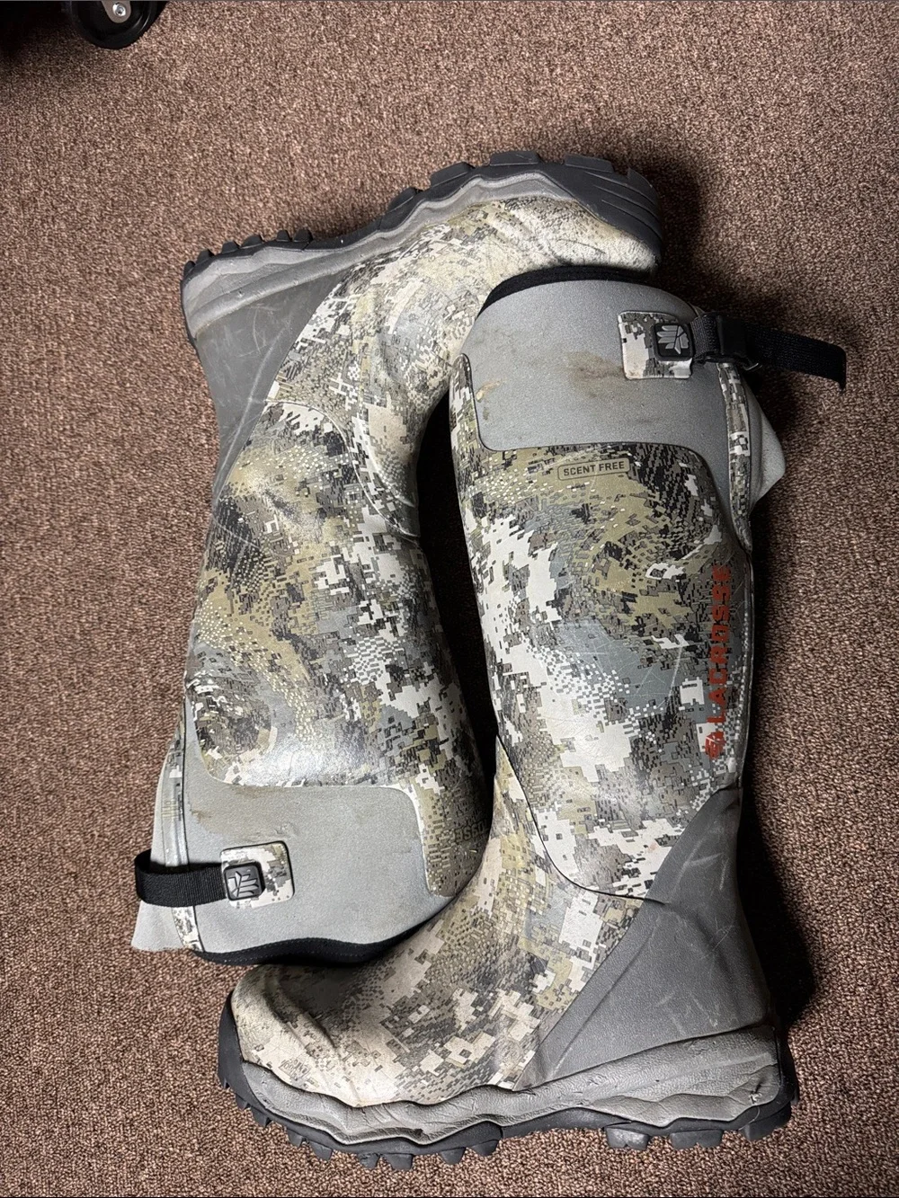 LaCrosse 18” Alpaburly Pro Sitka EVII Uninsulated Rubber Boots Size 10